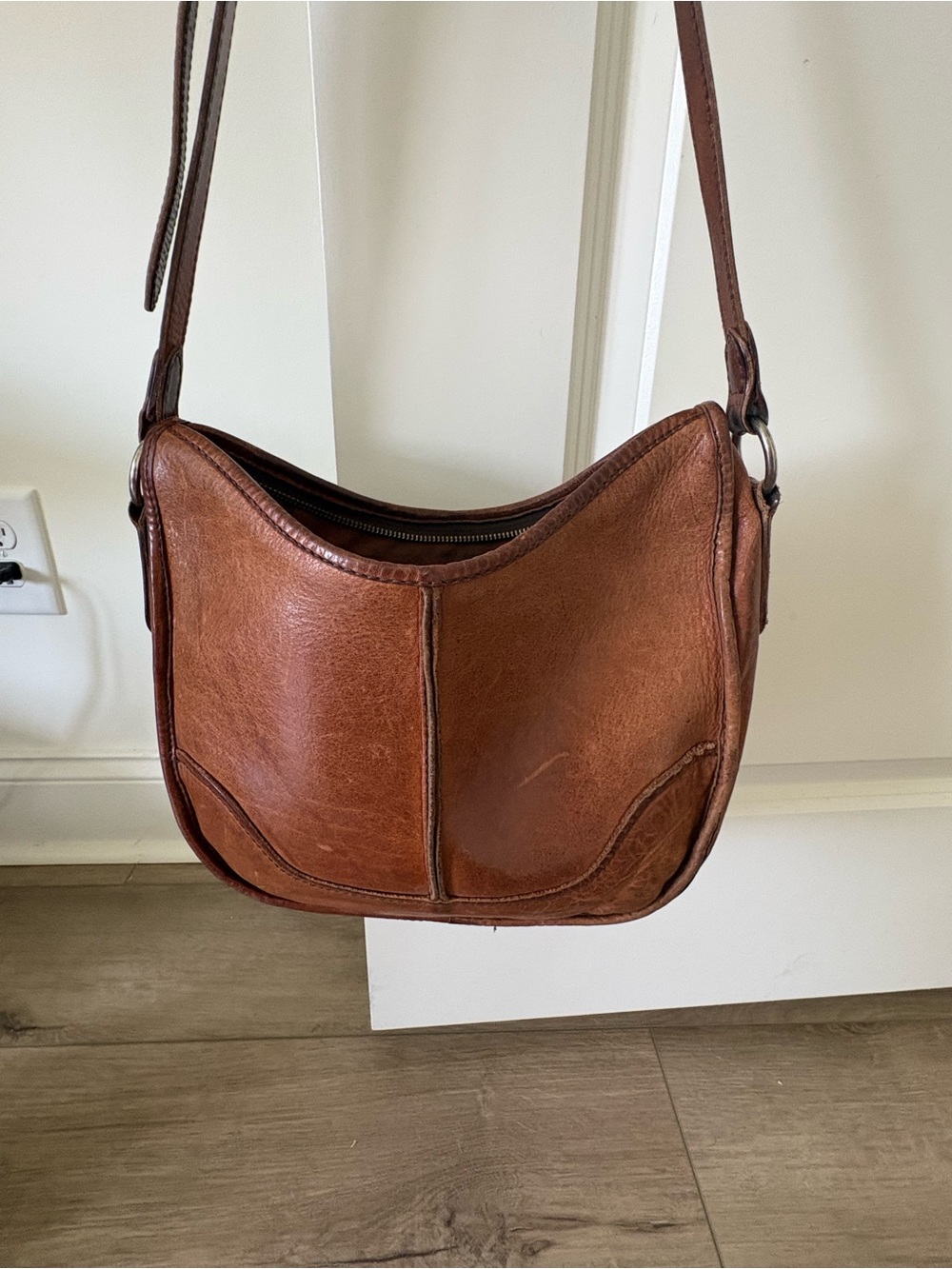 Frye Cognac Leather Crossbody Shoulder Bag